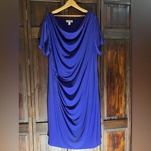 dressbarn‎ purple Draped Dress